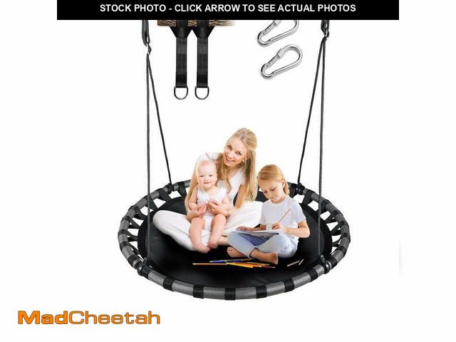 Lot 74-13817253 - 50" Saucer Tree Swing for Kids, Waterproof Flying Saucer Swing Round Mat Spinner Swing for Tree/Swin...