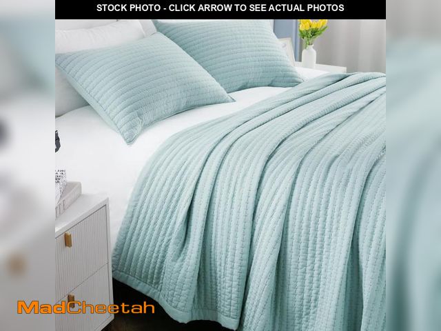Lot 74-12328191 - King Quilt Set Ã¢â¬â 104"x90" Soft Washed 3-Layer Lightweight Bedspread with Multi-Lock Quilting,...