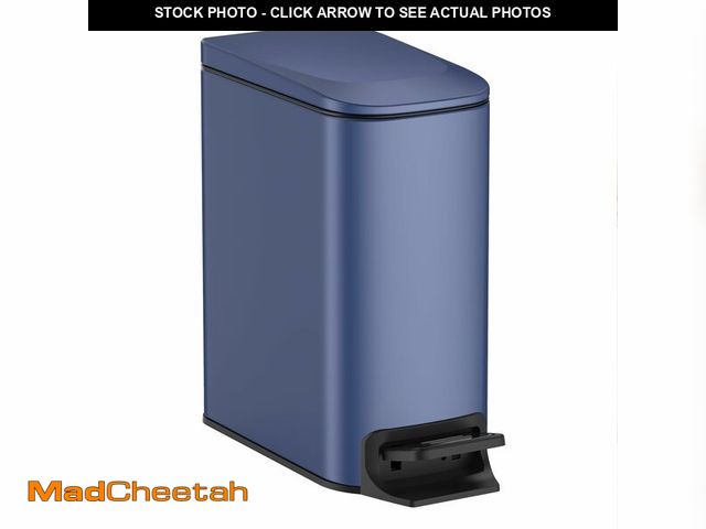 Lot 74-14273178 - TIPGO Slim Bathroom Trash Can with Lid Soft Close, Step Pedal, 6 Liter / 1.6 Gallon Stainless Steel ...