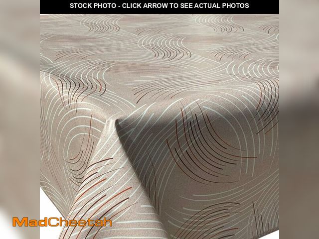 Lot 74-14207814 - Decoser Heavy Duty Flannel Backed Vinyl Tablecloth with Flannel Backing Easy to Wipe-Clean Oilcloth ...
