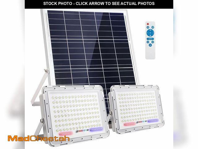 Lot 74-12708065 - 100W-500W One for Two 6000K Solar High Bright Flood Light Outdoor Remote, IP67 Waterproof Solar Powe...