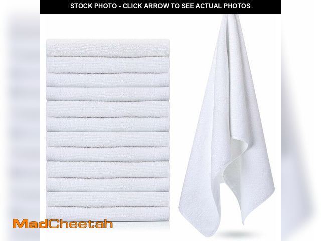 Lot 74-12683673 - Handepo 12 Pcs Microfiber Gym Towels, 360 GSM 12 x 30 Inch Gentle and Fast Drying Absorbent Towels f...