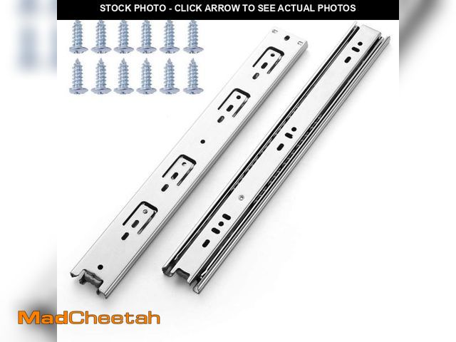 Lot 74-12432053 - 5 Pairs of 10 Inch Full Extension Drawer Slides Mount Ball Bearing Sliding - UNUSED