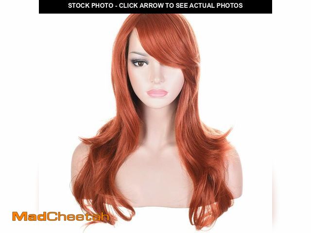 Lot 74-12975513 - morvally 23" Long Wig Big Wavy Heat Resistant Synthetic Straight Hair with Bangs for Cosplay Costume...