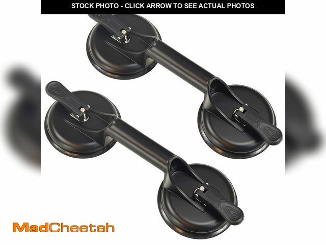 Lot 74-14048173 - Genubi Industry 2 Pack Suction Cups Heavy Duty Aluminum Vacuum Plate Handle Glass Holder Hooks to Li...