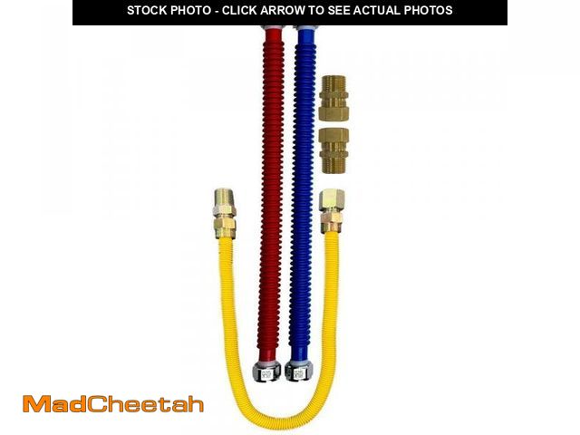 Lot 74-12365111 - (MISSING YELLOW HOSE,ATTACHMENTS)Everbilt Gas Water Heater Installation Kit - UNUSED