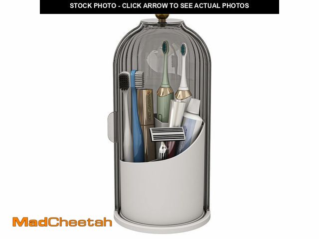 Lot 74-13632463 - Zufudo Dustproof Toothbrush Holders with Cover, Rotating Electric Toothbrush and Toothpaste Holder f...