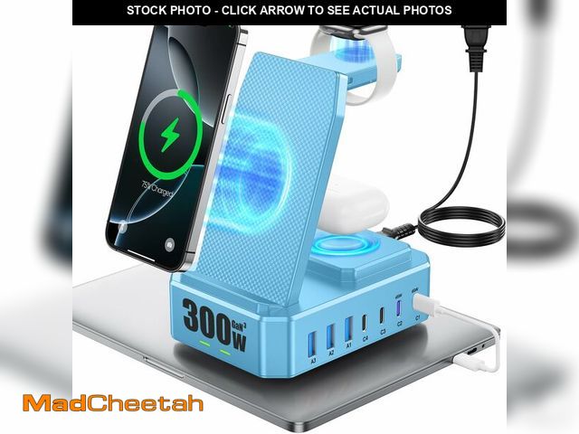 Lot 74-14330186 - 300W Charging Station for Multiple Devices Apple, Zutspzss 10 in 1 Wireless Charger for iPhone 16, G...
