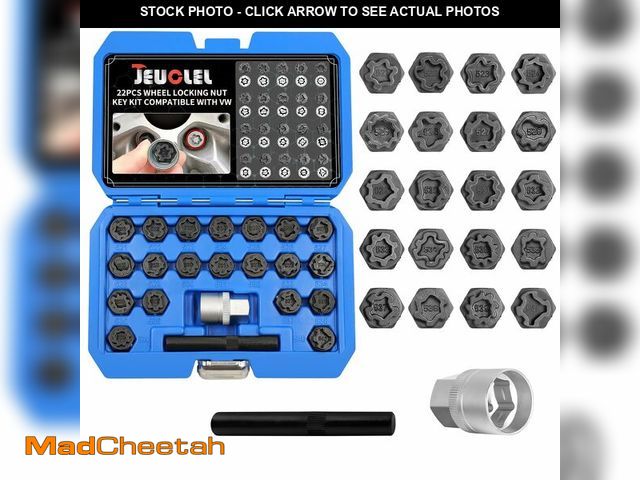 Lot 74-14210052 - JEUCLEL 22PCS Wheel Locking Nut Key Kit Compatible with VW VAG Volkswagen, Wheel Lock Nut Socket Ada...