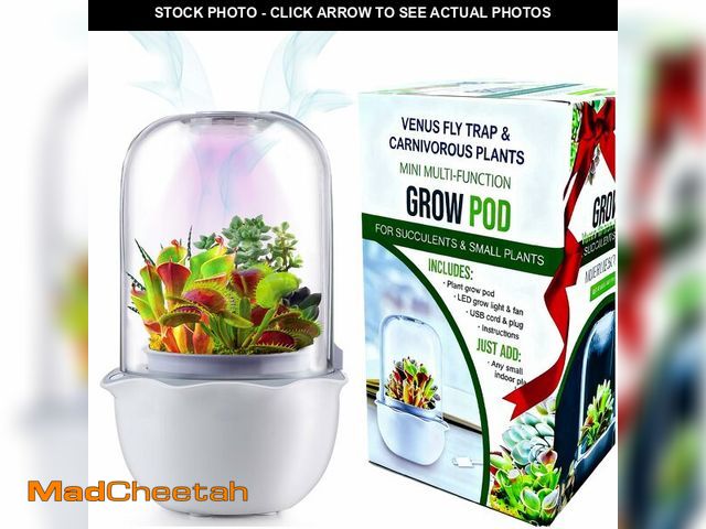 Lot 74-12717175 - Smart Venus Fly Trap Terrarium Pot with Timer&amp;Fan,Butterwort Plant Pot with Grow Light,Plant Ter...