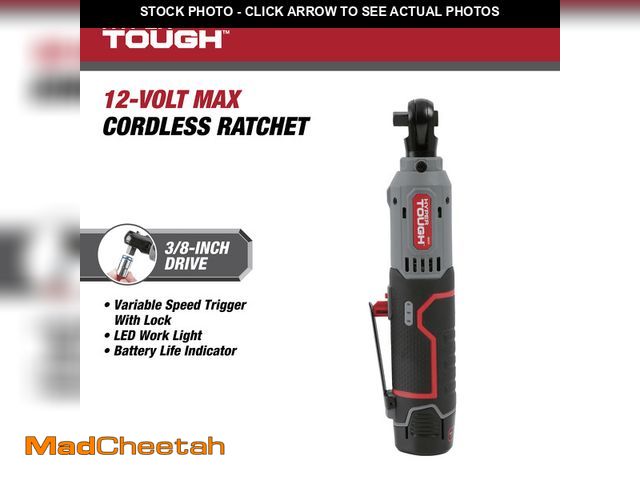 Lot 74-14369193 - Hyper Tough 12V Max* Lithium-Ion Cordless 3/8-inch Ratchet with Charger Only! - BATTERY NOT INCLUDED...