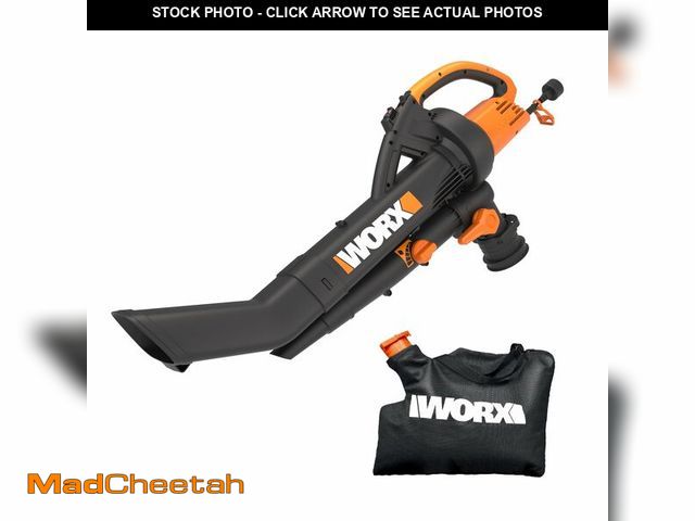 Lot 74-13564450 - WORX Trivac 3 in 1 Electric Leaf Blower for Lawn Care, Leaf Vacuum with 350 CFM &amp; 210 MPH, Leaf ...