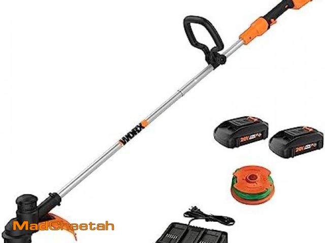 Lot 74-12168010 - (MISSING ONE BATTERY) Worx WG183 40V 13" Cordless String Trimmer (Batteries &amp; Charger Included),...