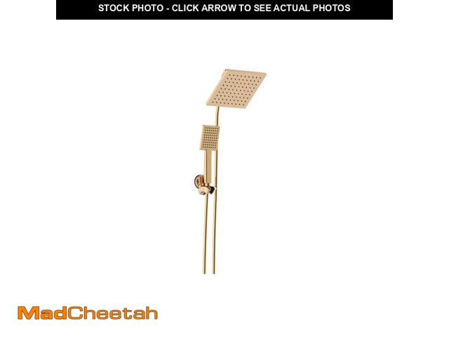 Lot 74-14605894 - Glacier Bay Modern 1-Spray 7.9 in. Dual Wall Mount Fixed and Handheld Shower Head 1.8 GPM in Brushed...