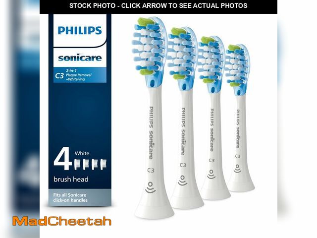 Lot 74-14300874 - Philips Sonicare C3 Two-in-One Genuine Replacement Electric Toothbrush Heads, for Deep Plaque Remova...