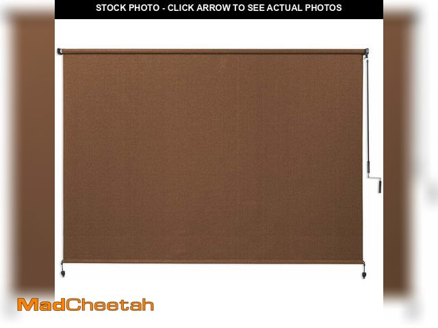 Lot 74-14610234 - Coolaroo Exterior Roller Shade, Cordless Roller Shade with 90% UV Protection, No Valance, (8' W X 6'...