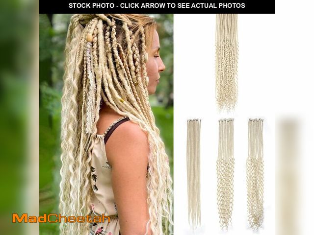 Lot 74-12716355 - Quisduis 30 Inch 30 Strands SE Dreadlock Extensions,3 In 1 Mixed Synthetic Dreads Extensions,613 Blo...