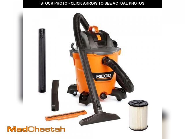 Lot 74-12032411 - RIDGID 12 Gal. 5.0 Peak HP NXT Shop Vacuum HD1200 Wet Dry Vac with General Debris Filter, Locking Ho...