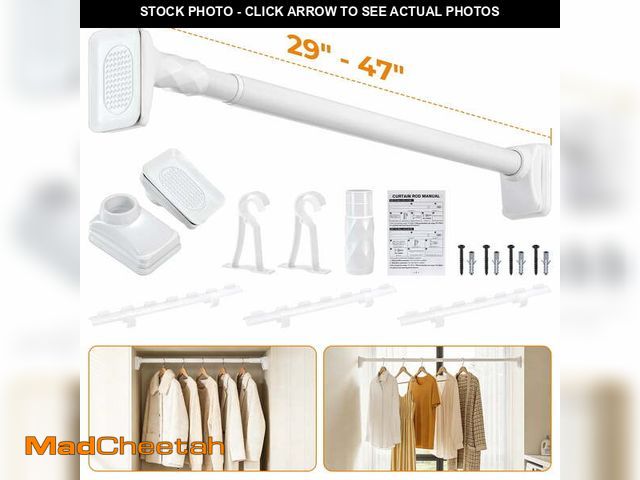 Lot 74-14354342 - BEAMNOVA Closet Rod for Hanging Clothes, 29"-47" Adjustable No Drilling Multifunctional Tension Rod ...