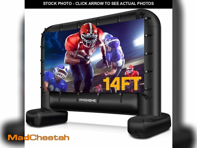 Lot 74-13778153 - VIVOHOME 14 FT Inflatable Projector Screen for Outside, Blow Up Movie Screen Outdoor Use, Mega Large...