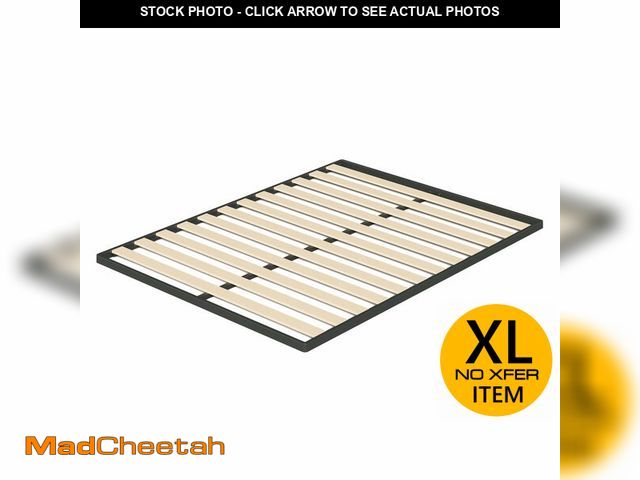 Lot 74-12693112 - (MISSING HARDWARE) ZINUS Deepak Easy Assembly Wood Slat 1.6 Inch Bunkie Board, Bed Slat Replacement,...