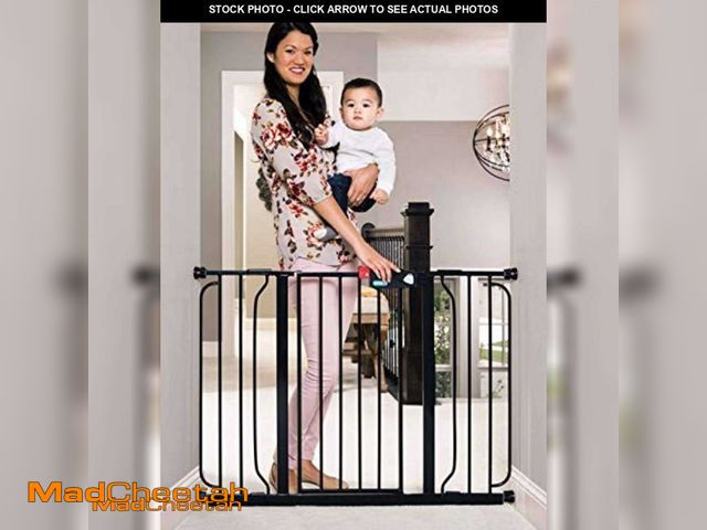 Lot 74-11488653 - (MISSING HARDWARE) Regalo Easy Step 49-Inch Extra Wide Baby Gate, Includes 4-Inch and 12-Inch Extens...
