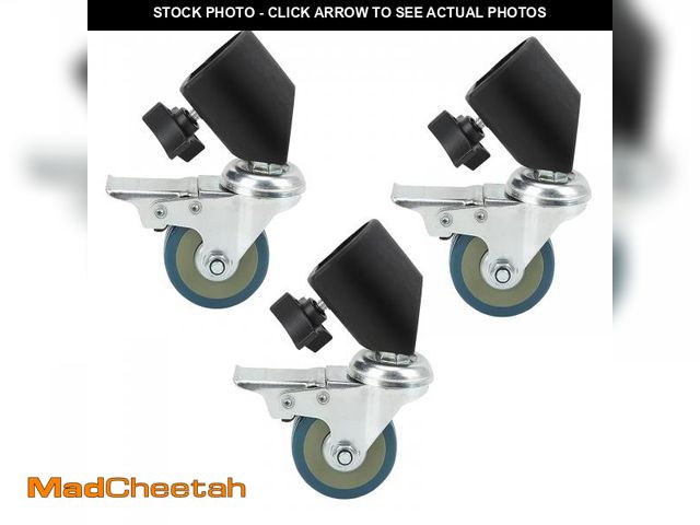 Lot 74-11545463 - 3 Pack Professional Swivel Caster for Photography Light Stand Wheels Set,Durable Metal Constuction a...
