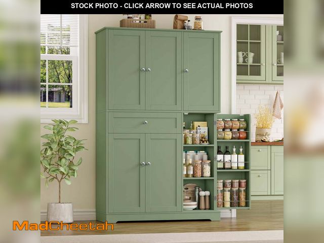 Lot 74-14608282 - Homfa Kitchen Pantry Storage Cabinet, 68" Food Pantry Cabinet with Drawer and Door Shelf, 6 Door Fre...