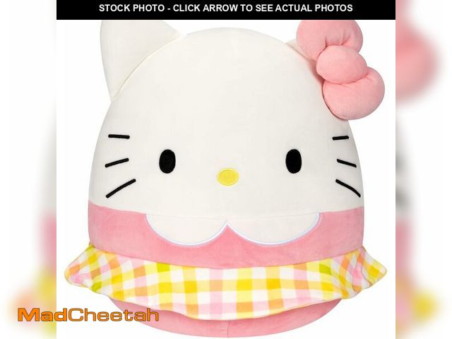 Lot 74-12829221 - Squishmallows Sanrio 14-Inch Hello Kitty Wearing Gingham Skirt Plush - Large Ultrasoft Official Kell...