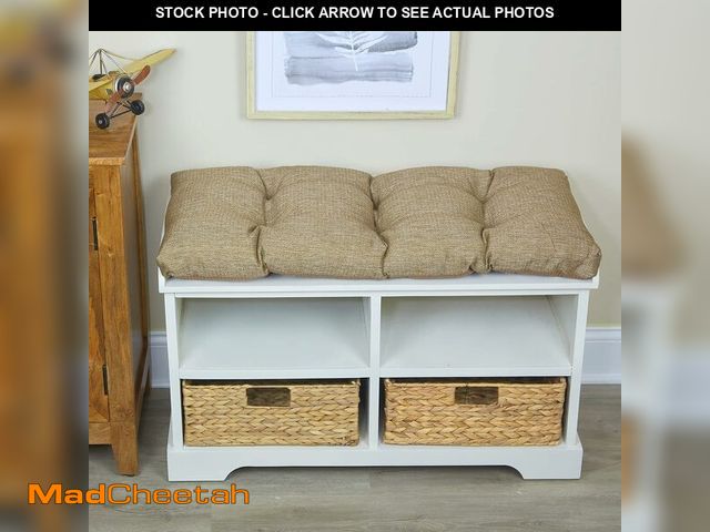 Lot 74-12573117 - Klear Vu The Gripper Omega Non-Slip Tufted Bench Cushion for Indoor Furniture, Entryway Storage, Bay...