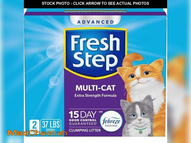 Lot 74-12543837 - Fresh Step Advanced Multi Cat Clumping Litter with Febreze Freshness, Fresh Step Clumping Cat Litter...