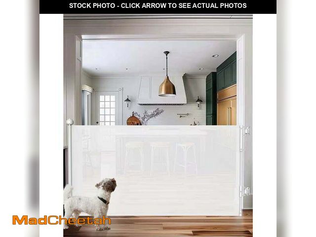 Lot 74-12835664 - Ophanie Retractable Baby Safety Gate,Mesh Pet Gate 33" Tall, Extends to 55" Wide, Indoor &amp; Outdo...