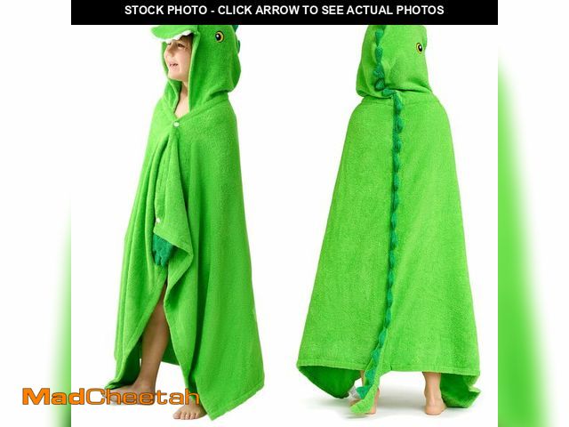 Lot 74-14049360 - Joiedomi Dinosaur Hooded Towel for Kids Soft 100% Cotton Bath Beach Towel 30" x 50" for Kids 3-10 Ye...