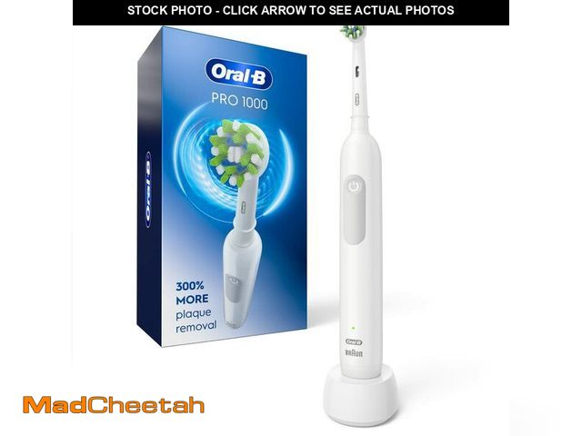 Lot 74-13953030 - Oral-B Pro 1000 Rechargeable Electric Toothbrush, White - USED