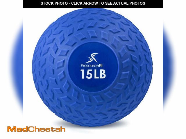 Lot 74-12546921 - ProsourceFit Tread Slam Medicine Balls w/ Ultra Grip for Weighted Workouts, 15 lb - UNUSED