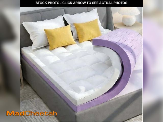 Lot 74-14588253 - BDEUS Twin XL Size Dual Layer 5 inch Memory Foam Mattress Topper, 2 inch Gel Memory Foam and 3 inch ...