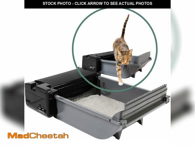 Lot 74-13710308 - Pet Zone Self Cleaning Semi Automatic Cat Litter Box - Smart Scoop Cat Litter Box with 6 Bags &amp; ...