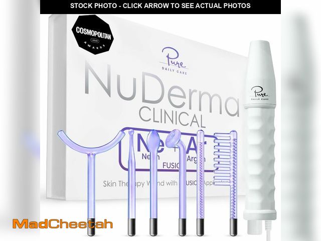 Lot 74-13367485 - Pure Daily Care NuDerma Clinical Portable Skin Therapy Wand Machine with 6 Fusion Neon + Argon Wands...