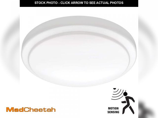Lot 74-12511174 - Commercial Electric 12 in. Motion Sensing Closet Light LED Flush Mount Ceiling Light 1000 Lumens 400...
