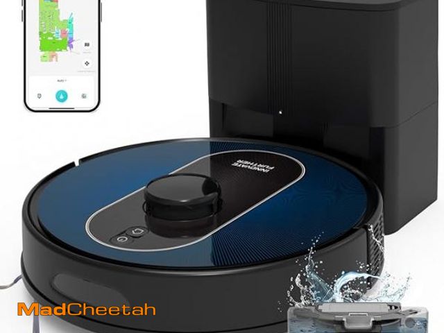 Lot 74-12210549 - Robot Vacuum and Mop: 5000Pa Robotic Vacuum Self Emptying for 60 Days Hands-Free Cleaning, Self-Char...