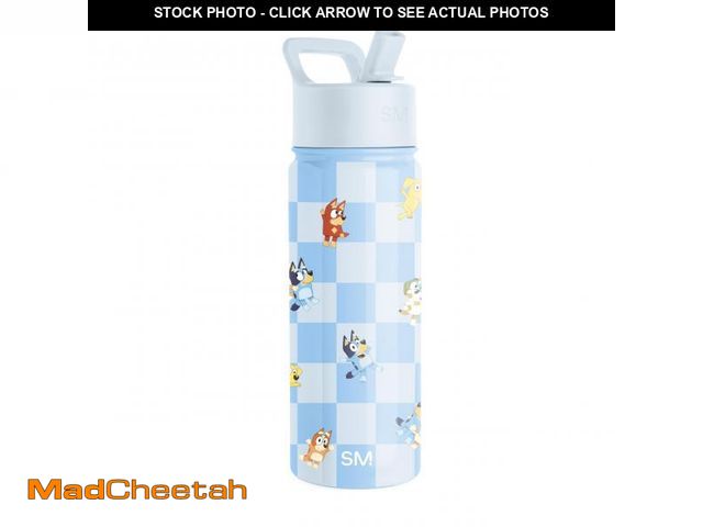 Lot 74-12442279 - Simple Modern Kids Summit Water Bottle with Straw Lid | Bluey 18oz Stainless Steel Cup Insulated Tum...