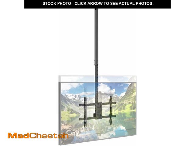 Lot 74-14250772 - Extra Long Ceiling TV Mount for 43-86 Screens with Height Adjustable Extension Pole(Up to 5.5ft) Fit...