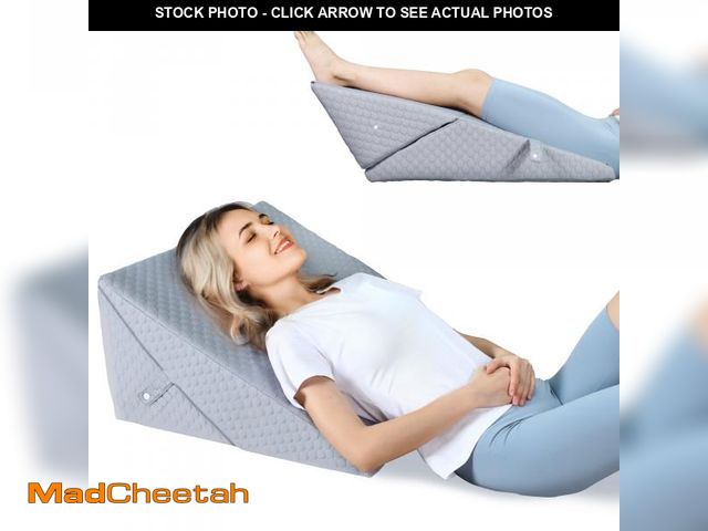 Lot 74-12157732 - KEKOY Bed Wedge Pillow for Sleeping, Adjustable Height to 9-12 inches, Memory Foam Pillows with Wash...