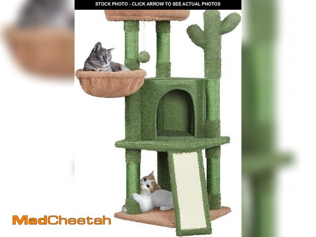 Lot 74-12399465 - Yaheetech Cactus Cat Tree, 42in Cat Tower for Indoor Cats, Multi Level Kitten Condo Scratching Post,...