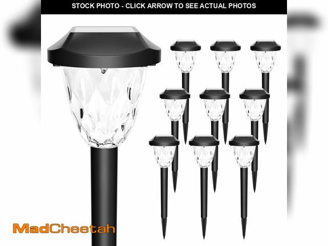 Lot 74-13965734 - SUNCKET Solar Outdoor Lights Waterproof,Solar Pathway Lights Outdoor with Great Pattern, Auto On/Off...