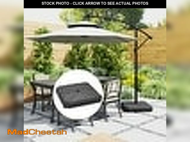Lot 74-14290372 - Fillable Square HDPE Offset Cantilever Patio Umbrella Base - USED