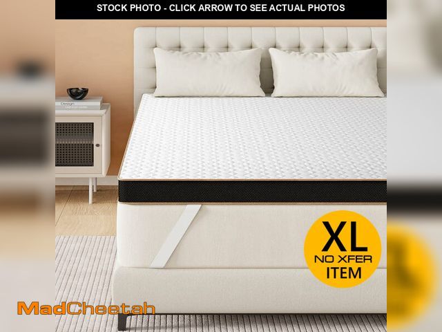 Lot 74-14612485 - Extra Firm King Mattress Topper, 4 Inch Gel Memory Foam Cooling Bed Topper with Removable Bamboo Cov...