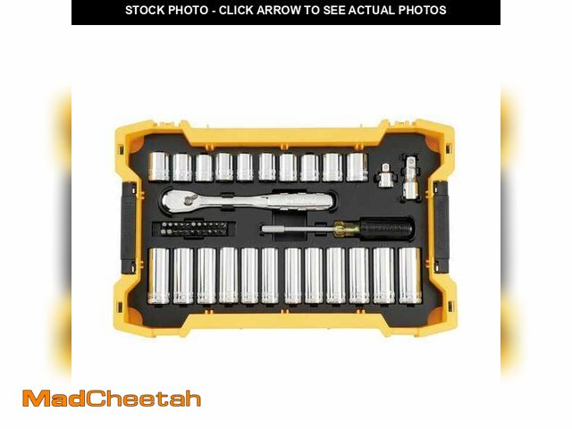 Lot 74-13112518 - DEWALT 3/8 in. and 1/2 in. Drive Mechanics Tool Set with Toughsystem Trays (85-Piece) - UNUSED
