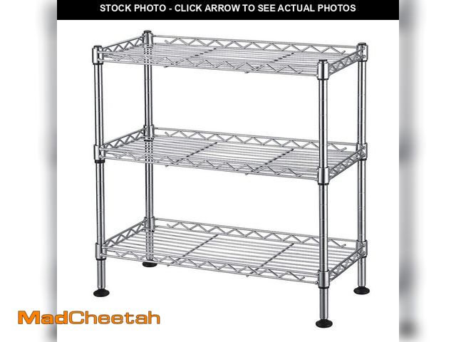 Lot 74-13129607 - Karl home Modern Silver Wire Shelf (17.72 in. D x 7.87 in. W) - UNUSED