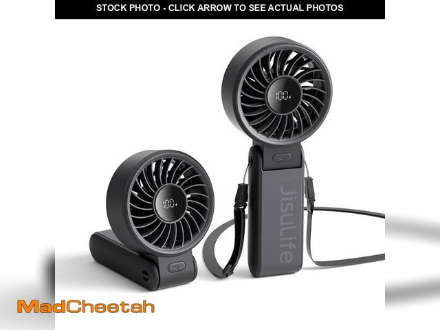 Lot 74-13544509 - JISULIFE Handheld Fan Life7 Ã¢â¬â Ultimate Flexibility: High-Power Motor, LED Display, 19.5 Hrs C...